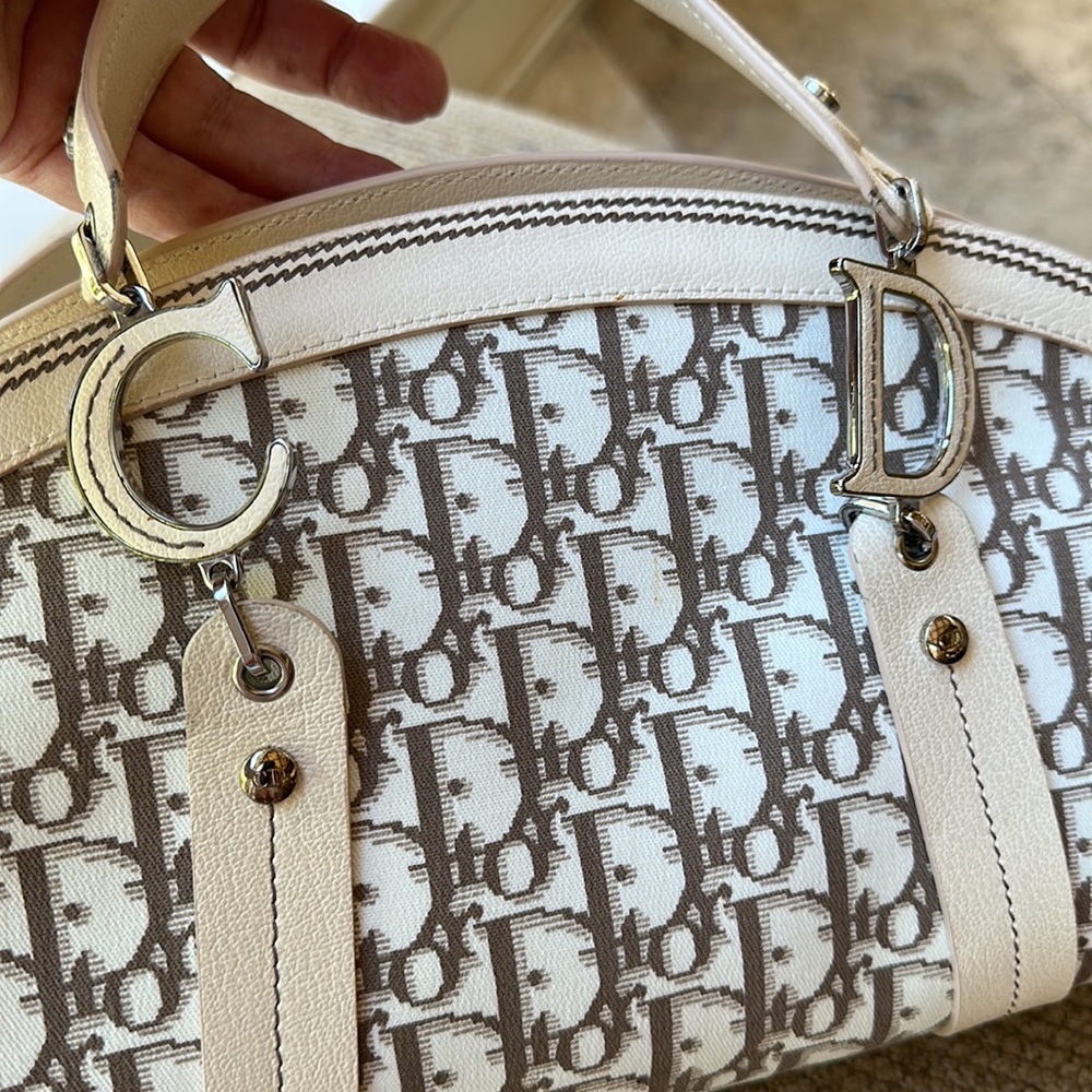 CHRISTIAN DIOR Diorissmo canvas handbag with floral embellishment, Never used - Picture 10 of 16